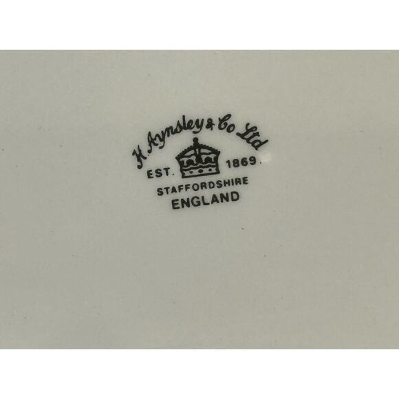 Aynsley & Co England Vintage Holly Berroes Poinsettia Candles Christmas Tray - Picture 5 of 5